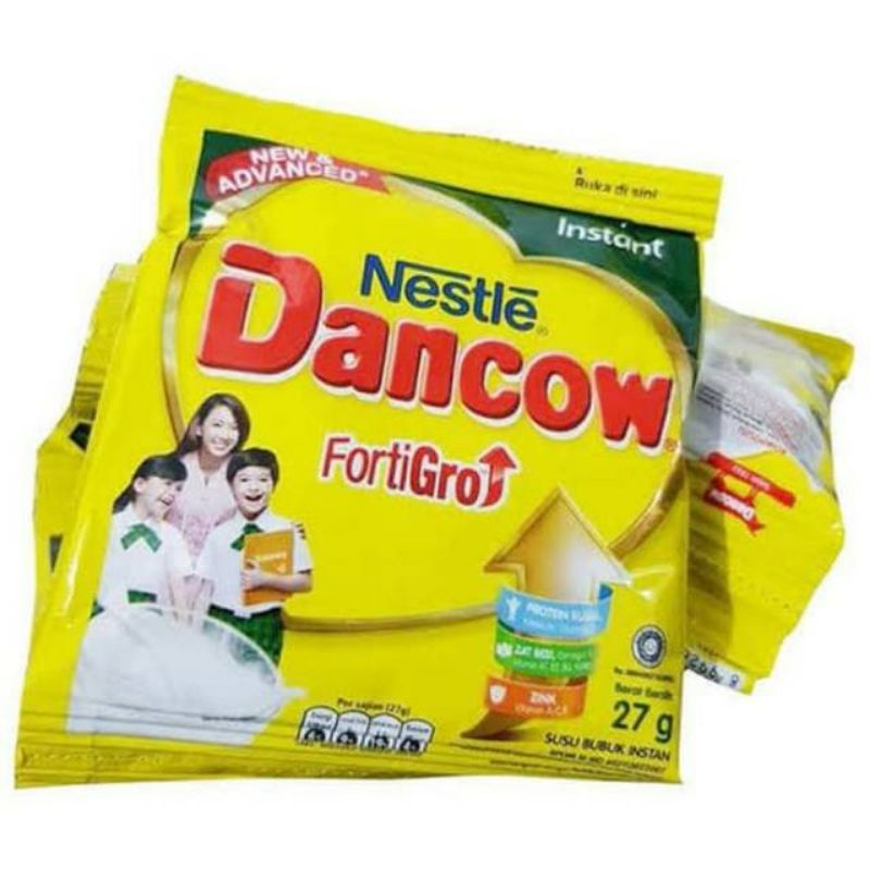 Jual Susu Bubuk Dancow Instant Sachet Nestle Kemasan 27gr Indonesiashopee Indonesia 1270