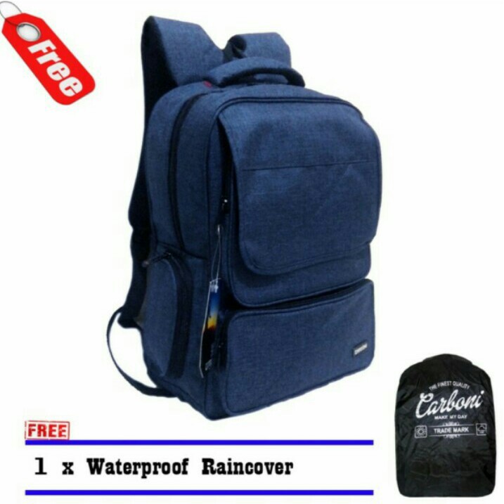 carboni ransel AA00026 tas laptop pria dan wanita tas punggung tas kerja dan sekolah original - biru