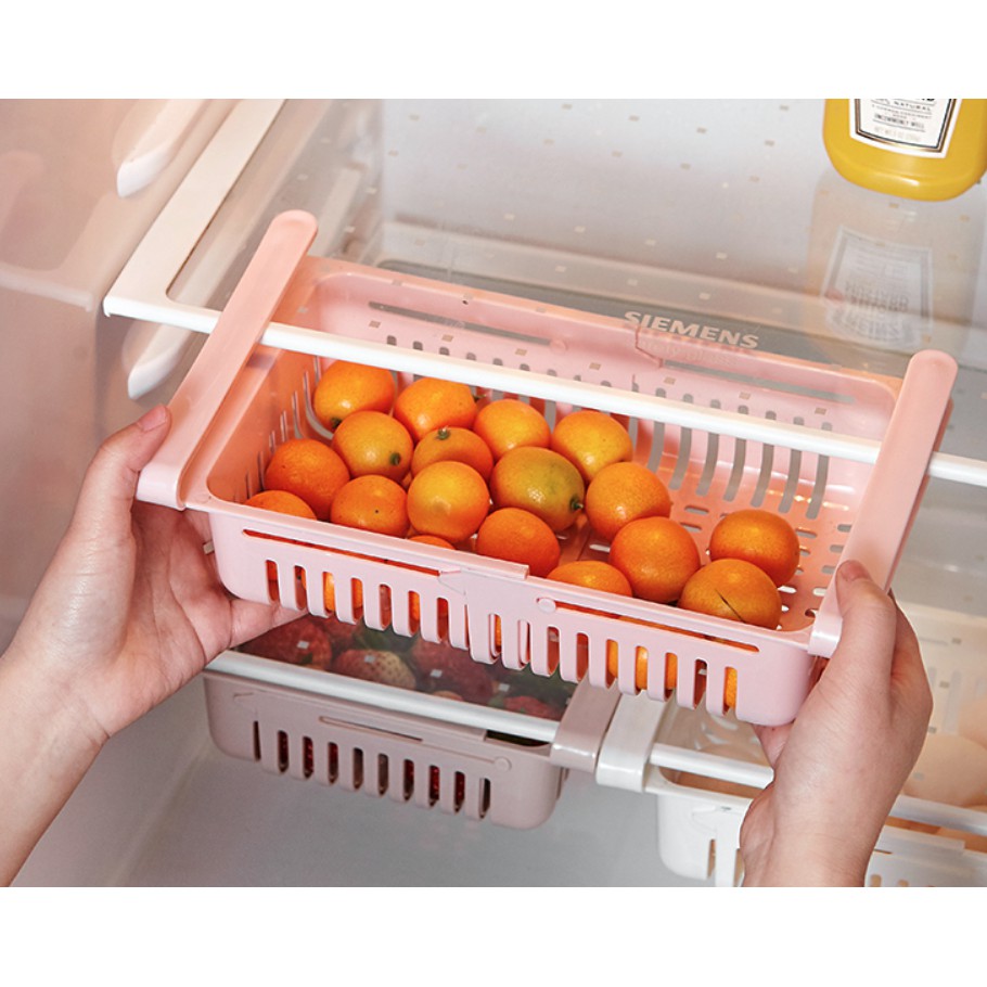 Adda Home - Rak Kulkas Drawer Organizer Bisa Diatur Storage Box