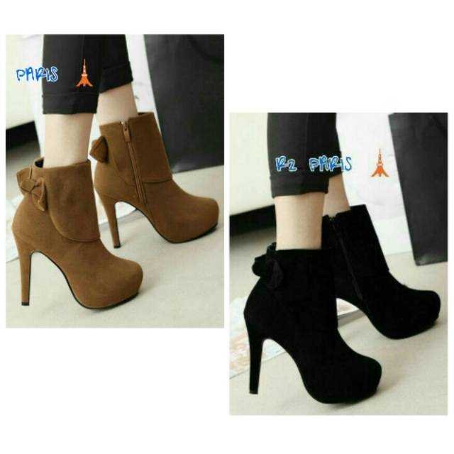 sepatu high heels boots