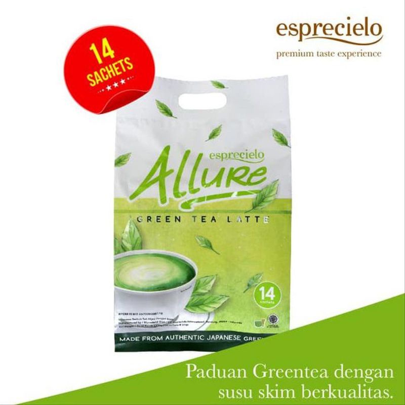 Esprecielo Allure Green Tea Latte Authentic Japanese Matcha Kemasan Ecobag Isi 14 Sachet