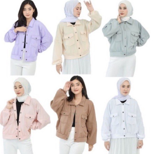 Olin button/ Jaket Wanita/ Jaket Fleece/ Button Jaket