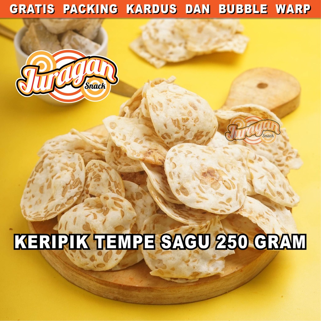 KERIPIK TEMPE SAGU  250 gram snack kiloan makanan ringan jajanan cemilan camilan asin gurih murah