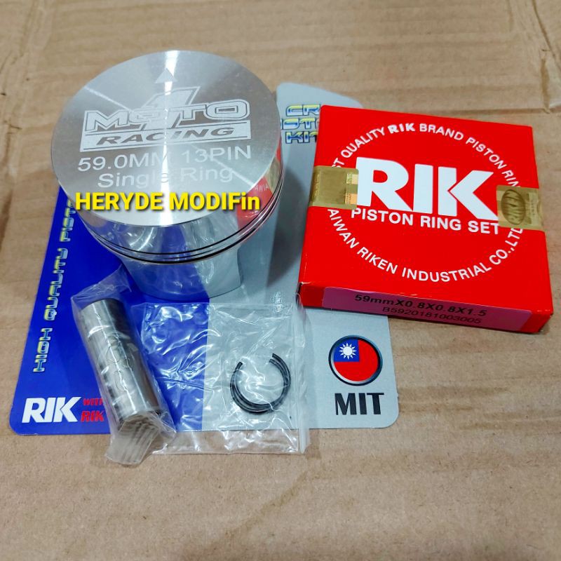 Piston 59mm pen 13 Single Ring Seher Motor Original MOTO 1 Racing 59 pin 13