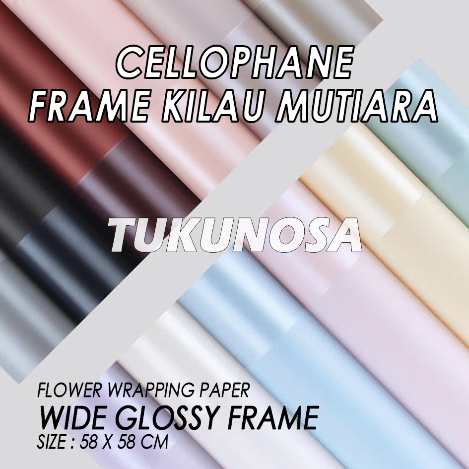 

FLOWER WRAPPING PAPER WIDE GLOSSY FRAME - KERTAS BUKET BUNGA CELLOPHANE BOUQUET