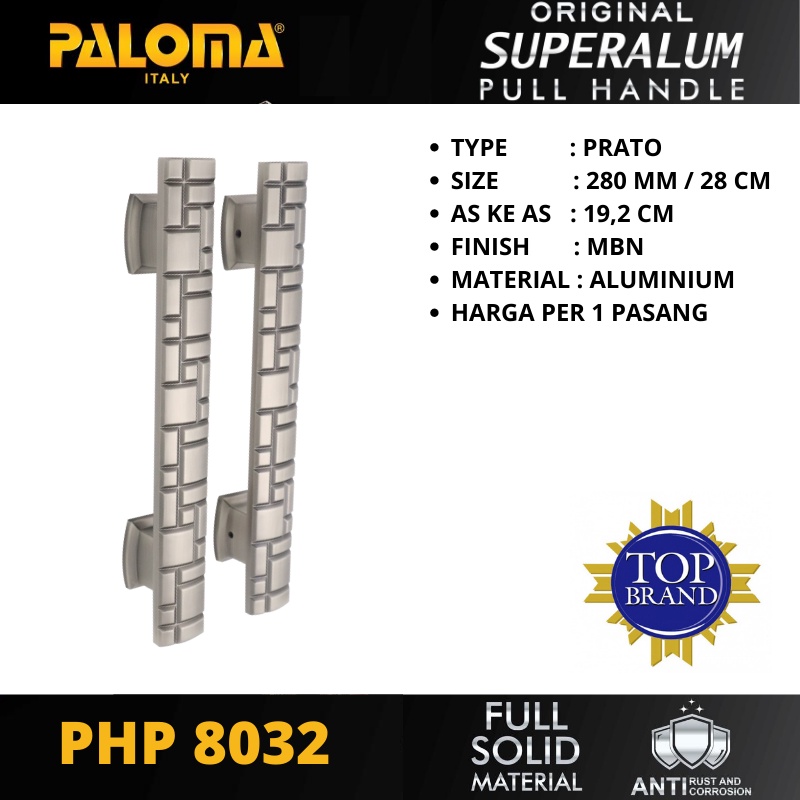 TARIKAN GAGANG PULL HANDLE PINTU PALOMA PRATO 280MM / PHP 8032