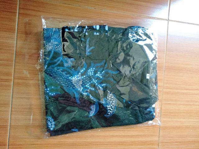 Naga Biru Nareswari Kemeja Batik Pria Lengan Panjang Katun Full Furing Batik Warna Biru