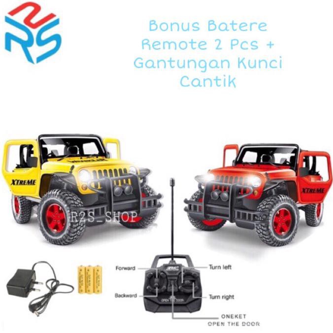 Mainan Mobil Remote Control Jeep Wrangler Skala 1:20