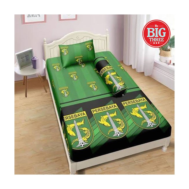 Sprei 180x200 / 160x200 Lady Rose motif PERSEBAYA - LadyRose 180 160 King Queen - bola indonesia sp