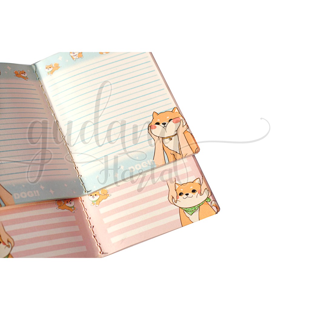 Notebook Anjing Husky Lucu Unik Buku Tulis Bergaris Notes GH 308050