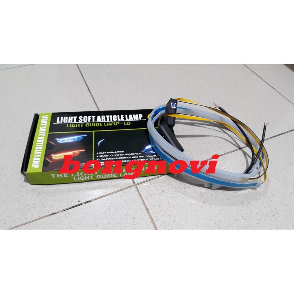 lampu led alis lampu drl 60cm sein flexlible mobil universal