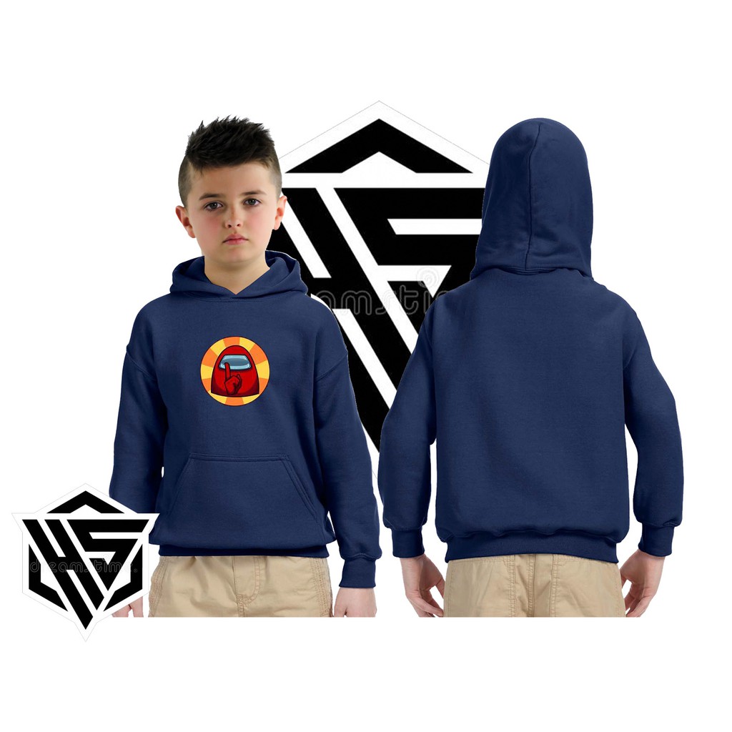 JAKET SWEATER HOODIE ANAK AMONG US#1 NAVY - HANSYAH CLOTHING