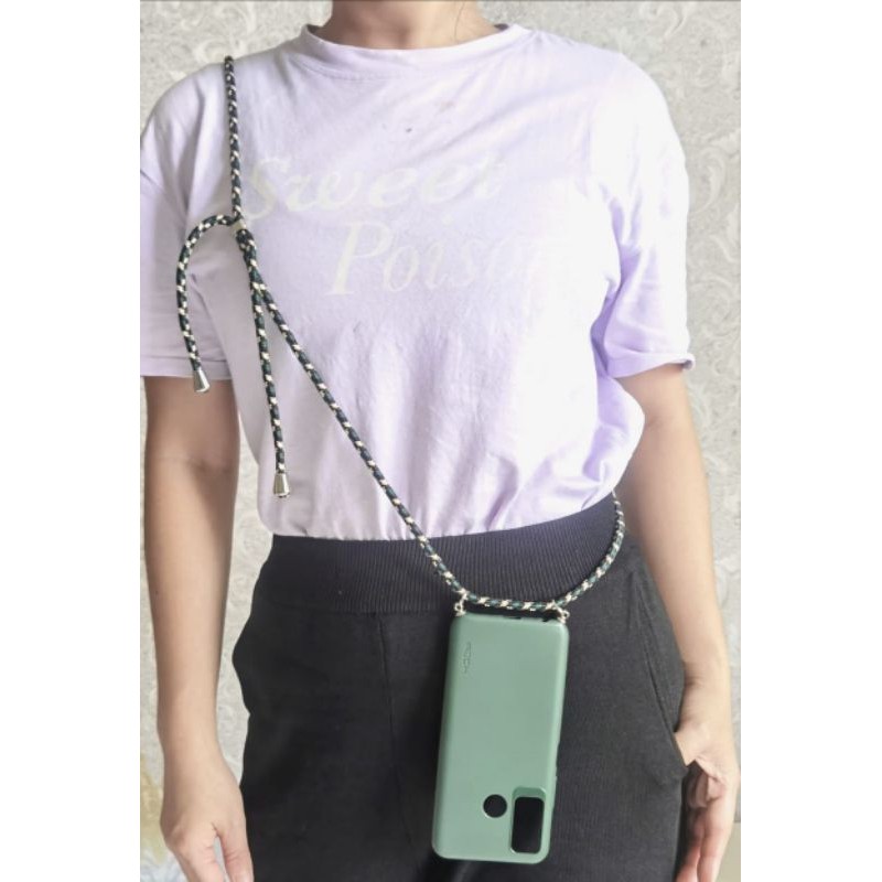 YKCS 0457 sling case INFINIX hot9 hot 9 play hot9play sling case tali rock midnight green