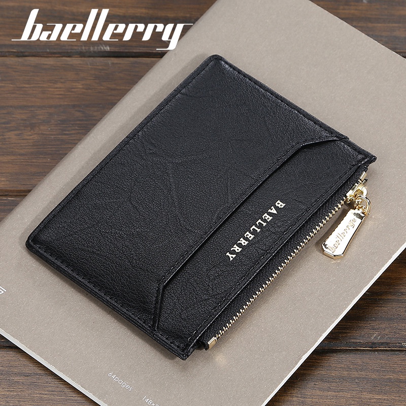 DOMPET KARTU BAELLERRY ORIGINAL WANITA KULIT HITAM CHIRONA WA275B5 PENDEK KULIT IMPORT BATAM MURAH