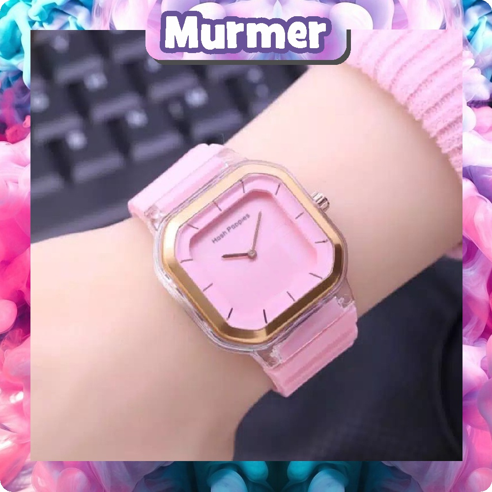 Murmerofficial New Jam Wanita Hosh Poppies Kotak Rubber Crono off Type HP60 JT036