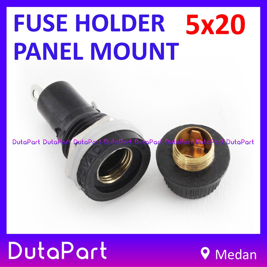 Fuse Holder Rumah Sekring Kecil 5x20 mm Tempat Skring Panel Mount Box