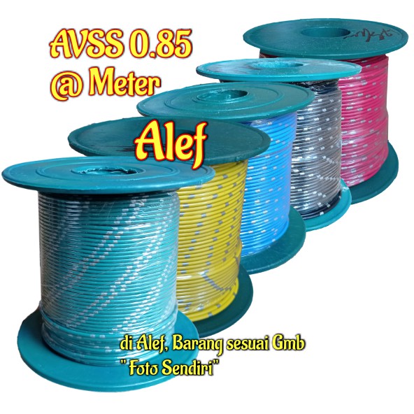5Meter Kabel avss 0.85 biru merah kuning hitam bintik bintik kabel mobil cable
