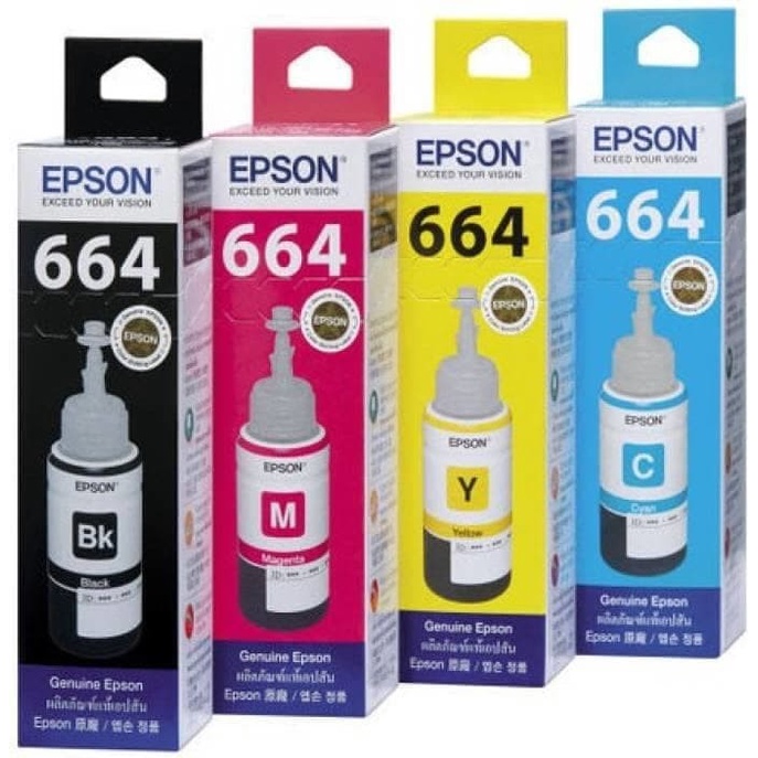 TINTA EPSON BOTOL 664 BLACK / CYAN / MAGENTA / YELLOW