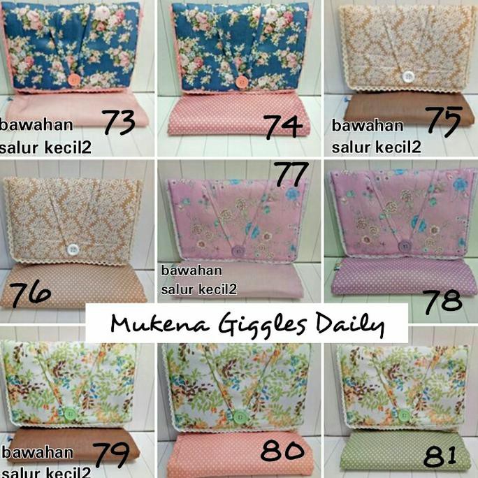 BIG SALE Mukena KATUN design by JEPANG merk GIGGLES Daily Cantik Bagus Good Quality