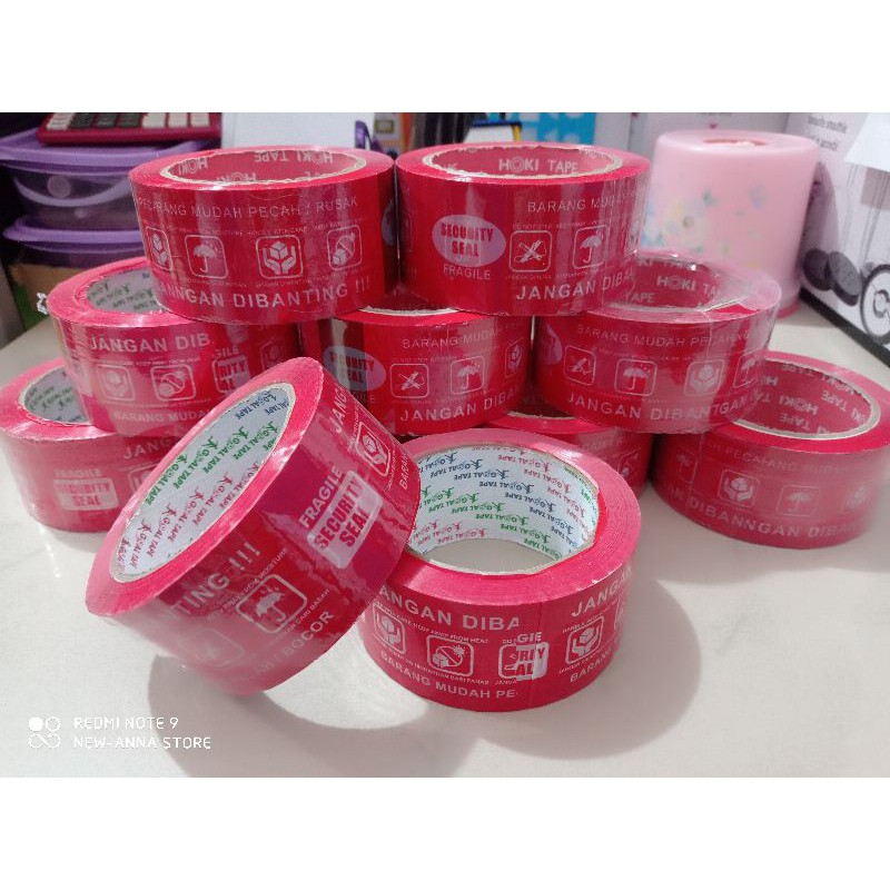 

TERMURAH !! lakban fragile/fragile merah/fragile putih/fragile 48 mm/fragile 90yard