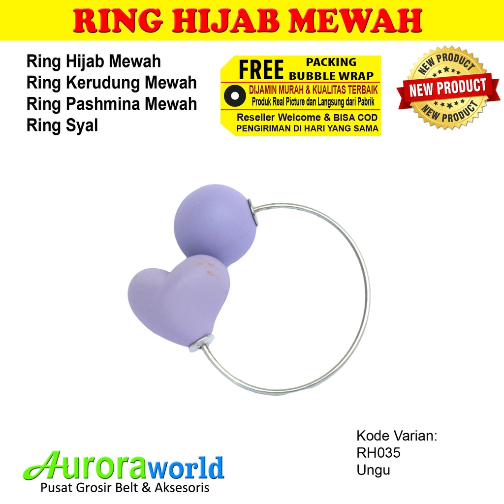 AURORAWORLD Ring kerudung ring hijab ring syal ring jilbab Terbaru bisa COD