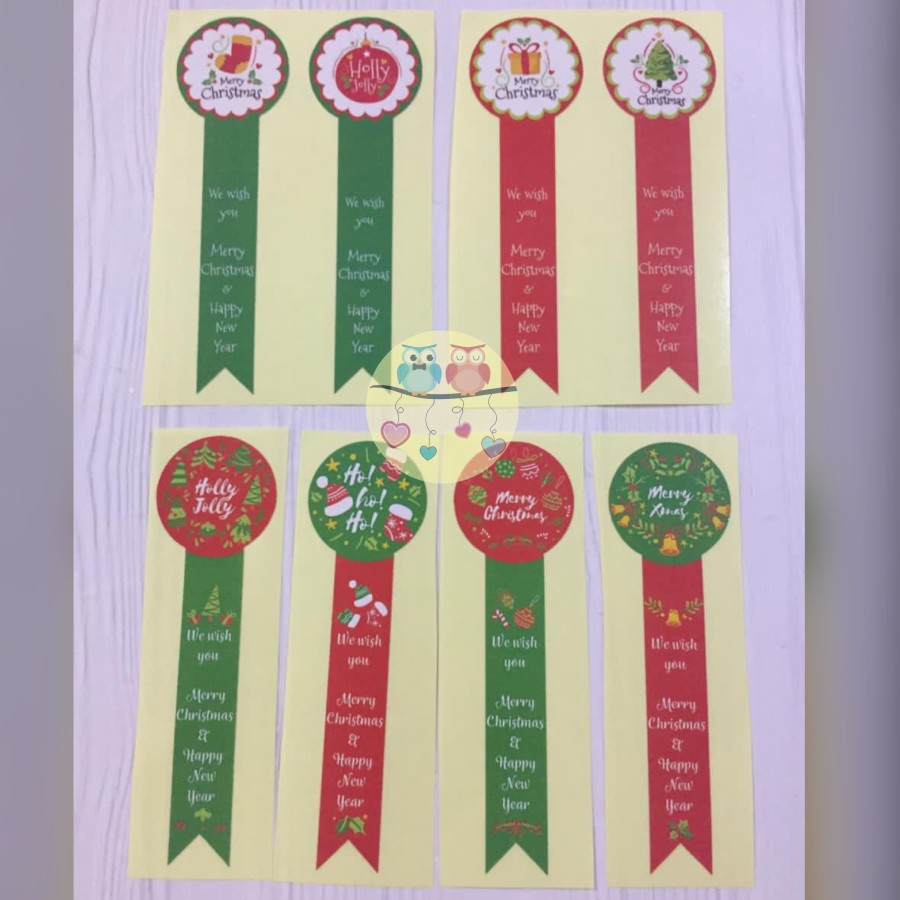 

sticker segel natal - sticker natal - stiker toples - stiker christmas natal