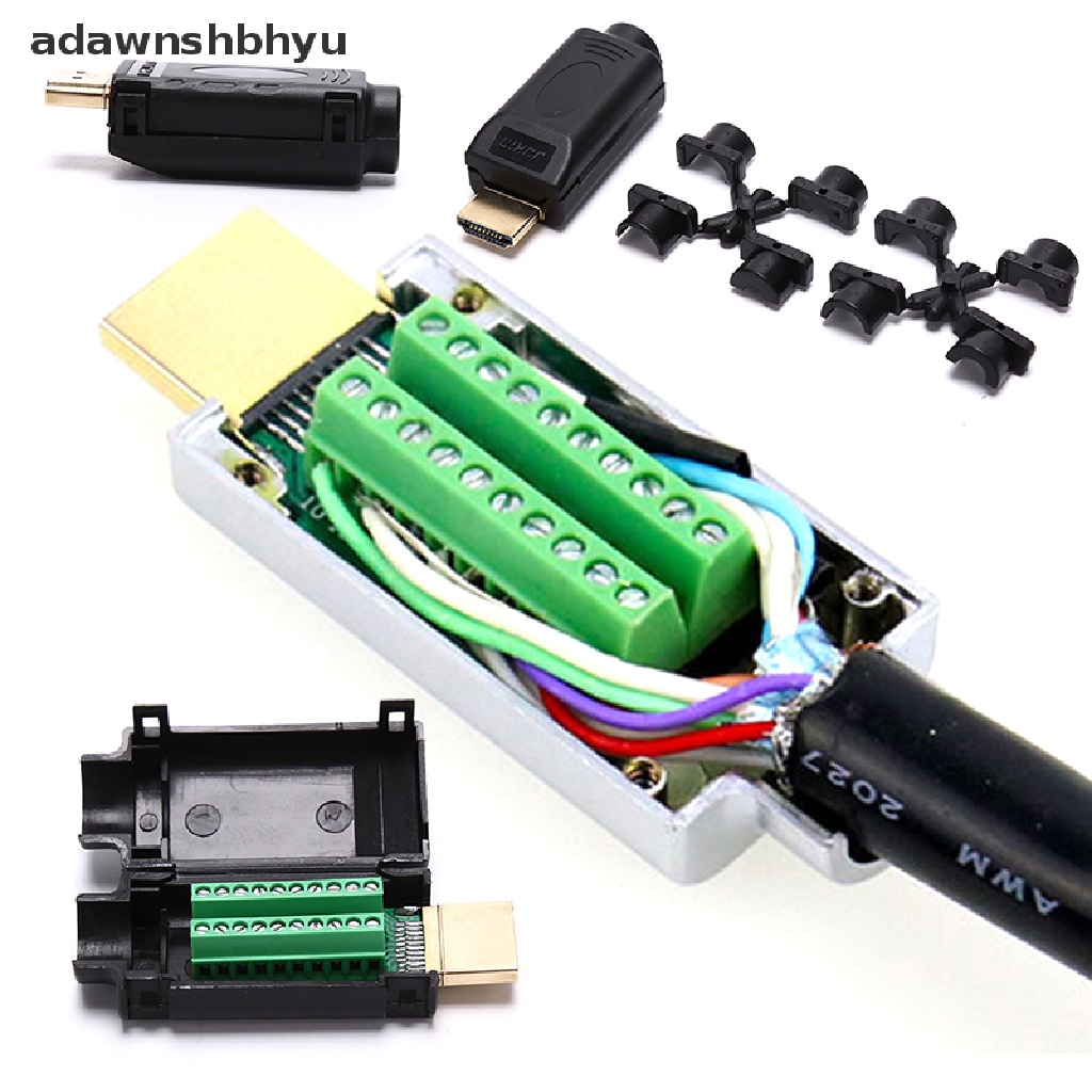 Adawnshbhyu Adapter Konektor HDMI 2.0 Ke Papan Terminal 20P Dengan Housing