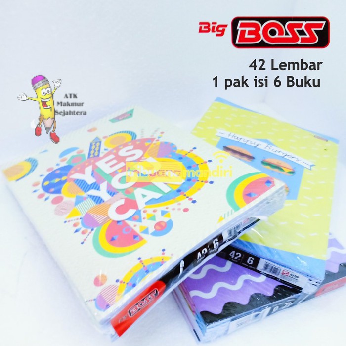 

Buku Tulis Big Boss Campus 42 Lembar (6 buku)