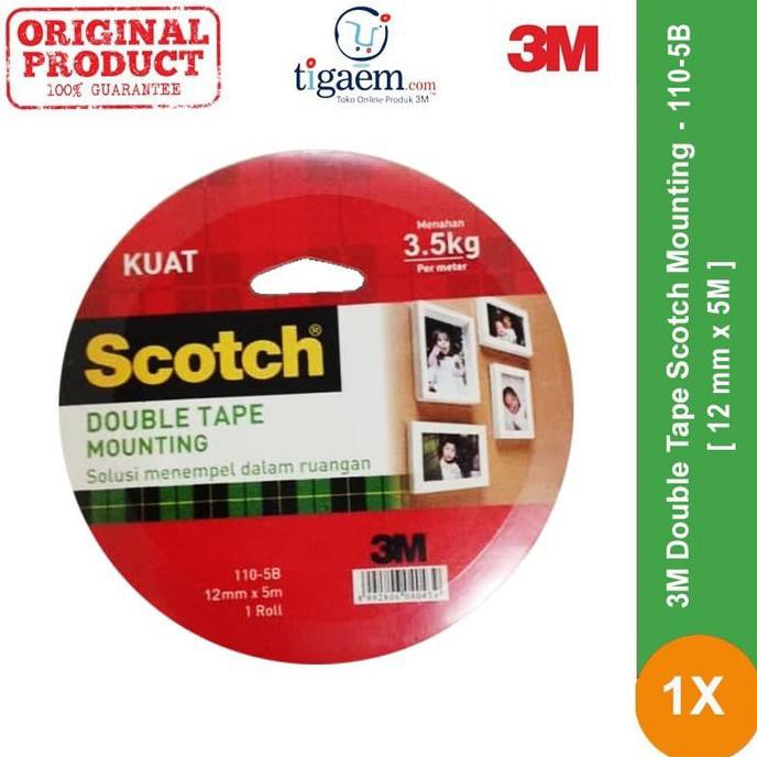 

Jual 3M Double Tape Scotch Mounting 110-5B 12Mm X 5M - Double Tape Kuat Murah