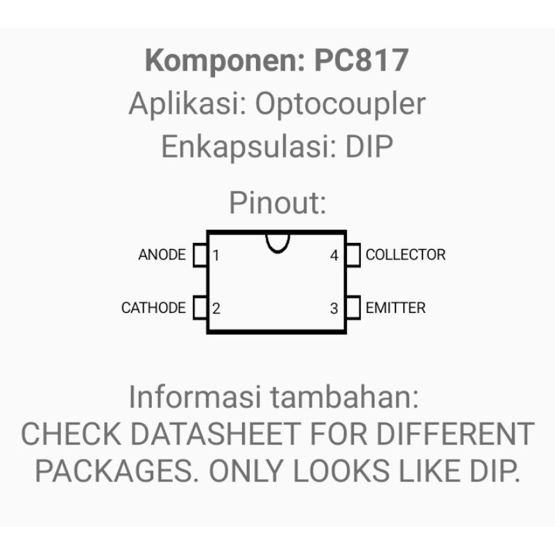 PC817 PC817C PC 817 EL817 EL SHARP Optocoupler Phototransistor Photocoupler