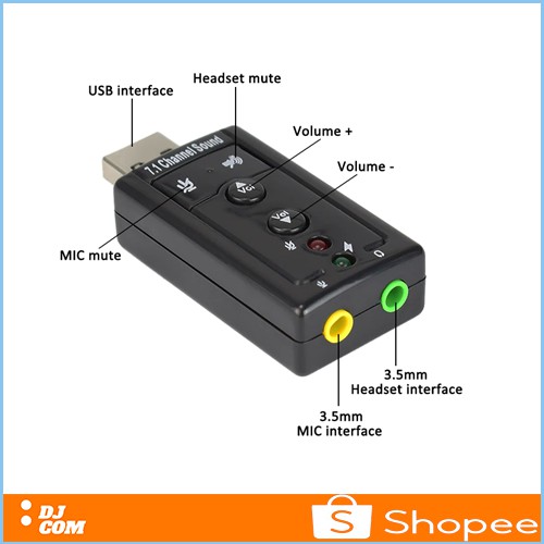 USB Sound Card 7.1Channel External Soundcard Audio