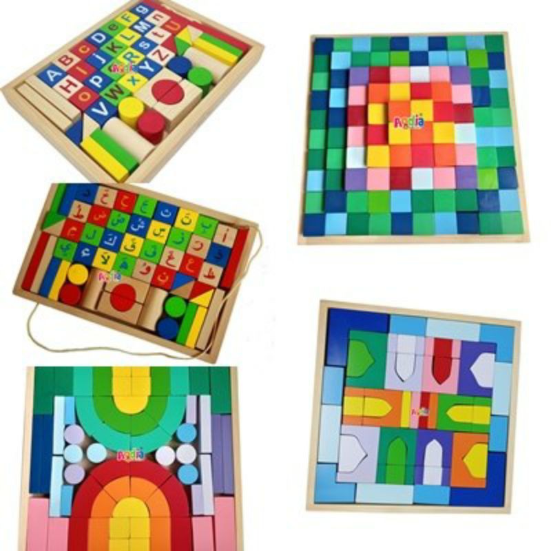 SNI - Agdia Toys - Mainan Kayu Edukasi Anak - CITY BLOCK