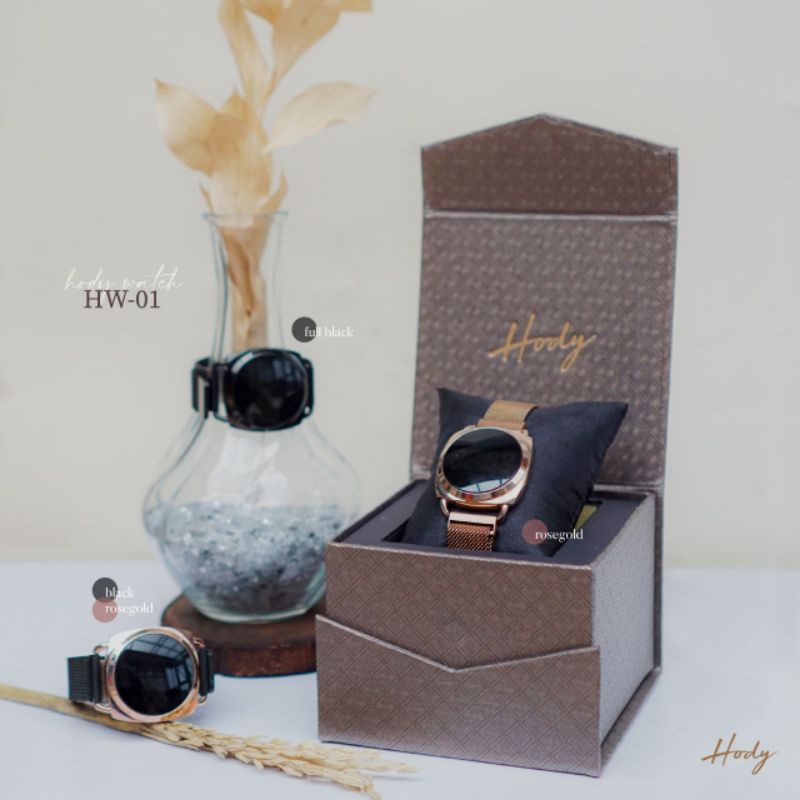 Ready Hody Watch HW-01 Garansi Original Digital Jam Tangan Hody Digital Touch Screen Magnetic Bukcle Tali Rantai Pasir Jam Tangan LED Jam Tangan Wanita TERLARIS BEST SELLER Jam Tangan Pria Universal HW 02-3