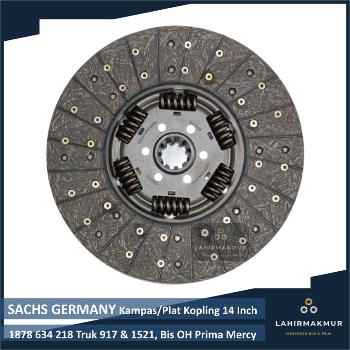 Kampas/Plat Kopling 14" SACHS Germany Bis OH Prima & Truk 917, 1521 Mercy/Mercedez/Mercedes Benz
