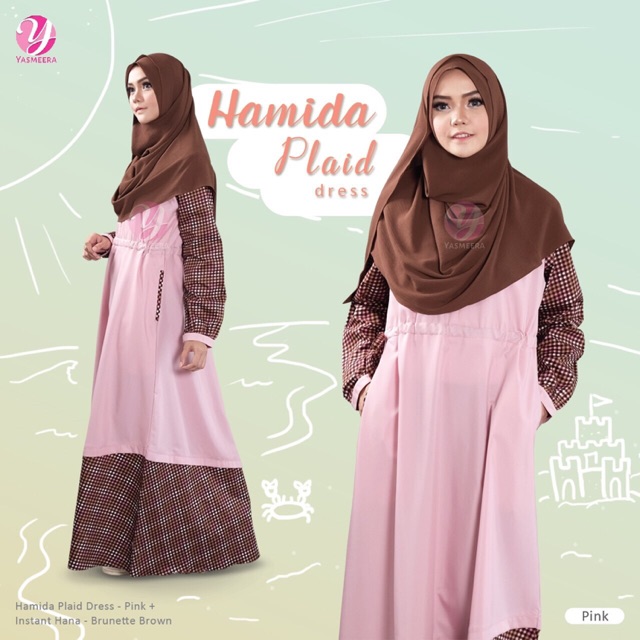 GAMIS HAMIDA PLAID DRESS BY YASMEERA