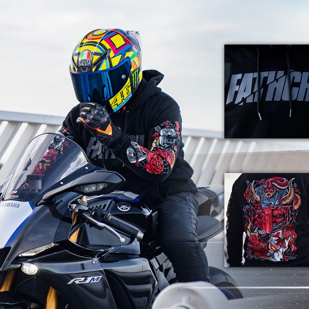 Hoodie Fathch Devil Kitsune Flower DKF