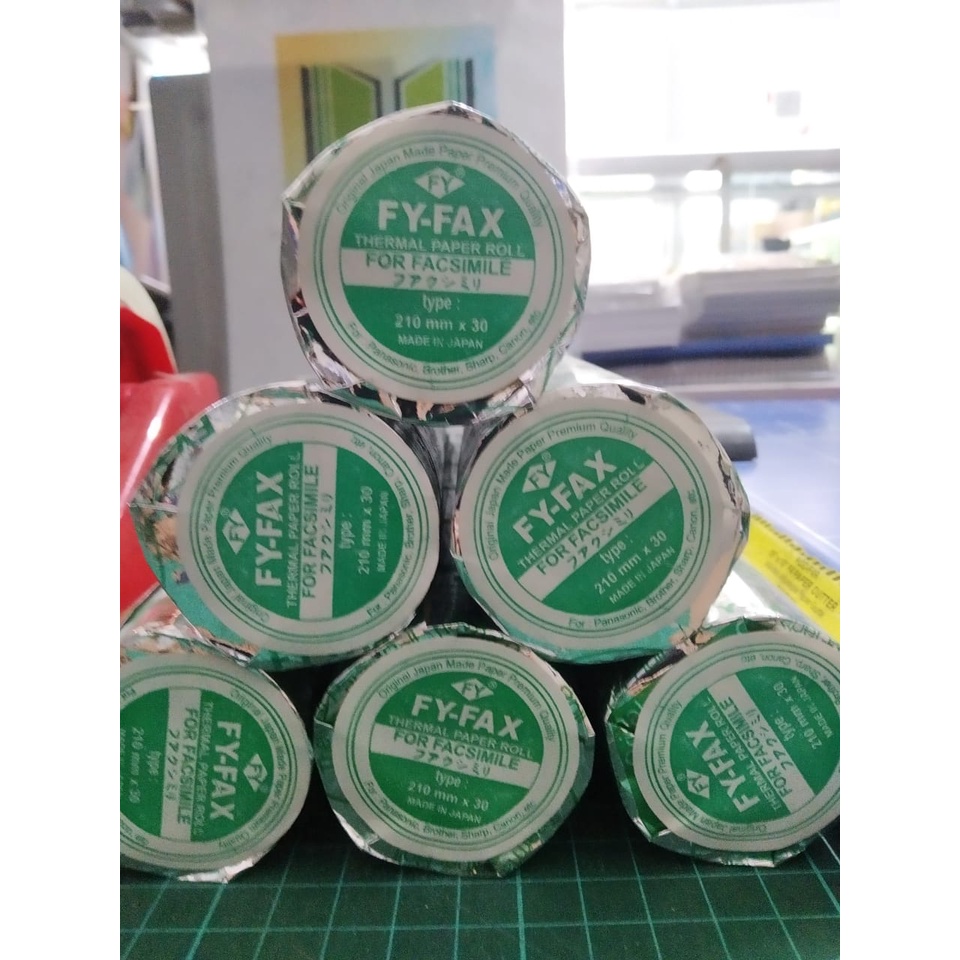 

Kertas Fax Merk Fy-Fax Termal Paper Roll For Facsimile 210 x 30 M (1 Roll)