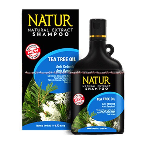 Natur Natural Shampoo Tea Tree Oil Shampo Untuk Membantu Mengurangi Ketombe