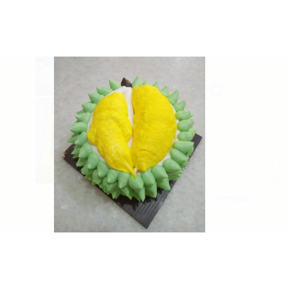 

Kue Ulang Tahun Ultah Black Forest Durian Cream Kuning - Mini Cake