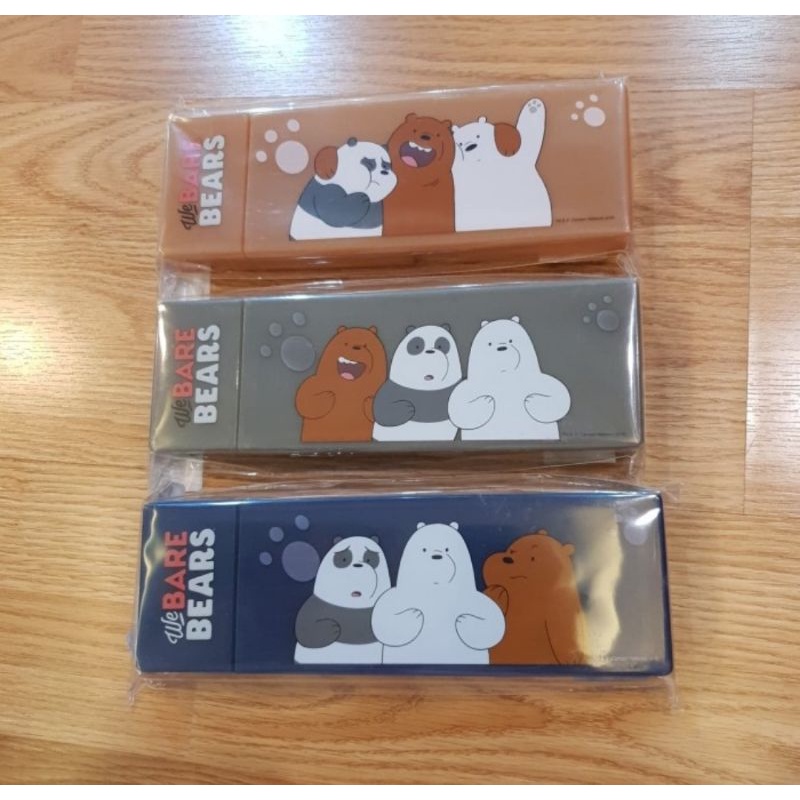 Kotak Pensil Anak Les We Bare Bears Grizz Panda Ice Bear Bukan Miniso Cartoon Network Licensed