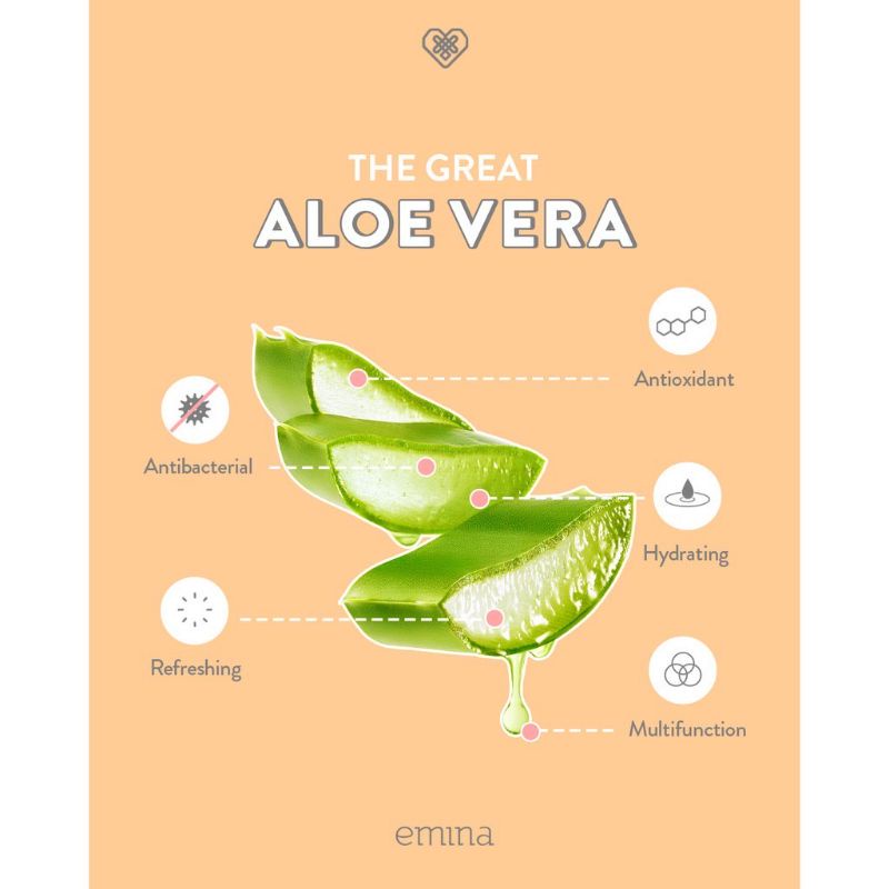 Emina Aloe Vera Gel 60ml | Multifunction Gel | Pelembab Wajab