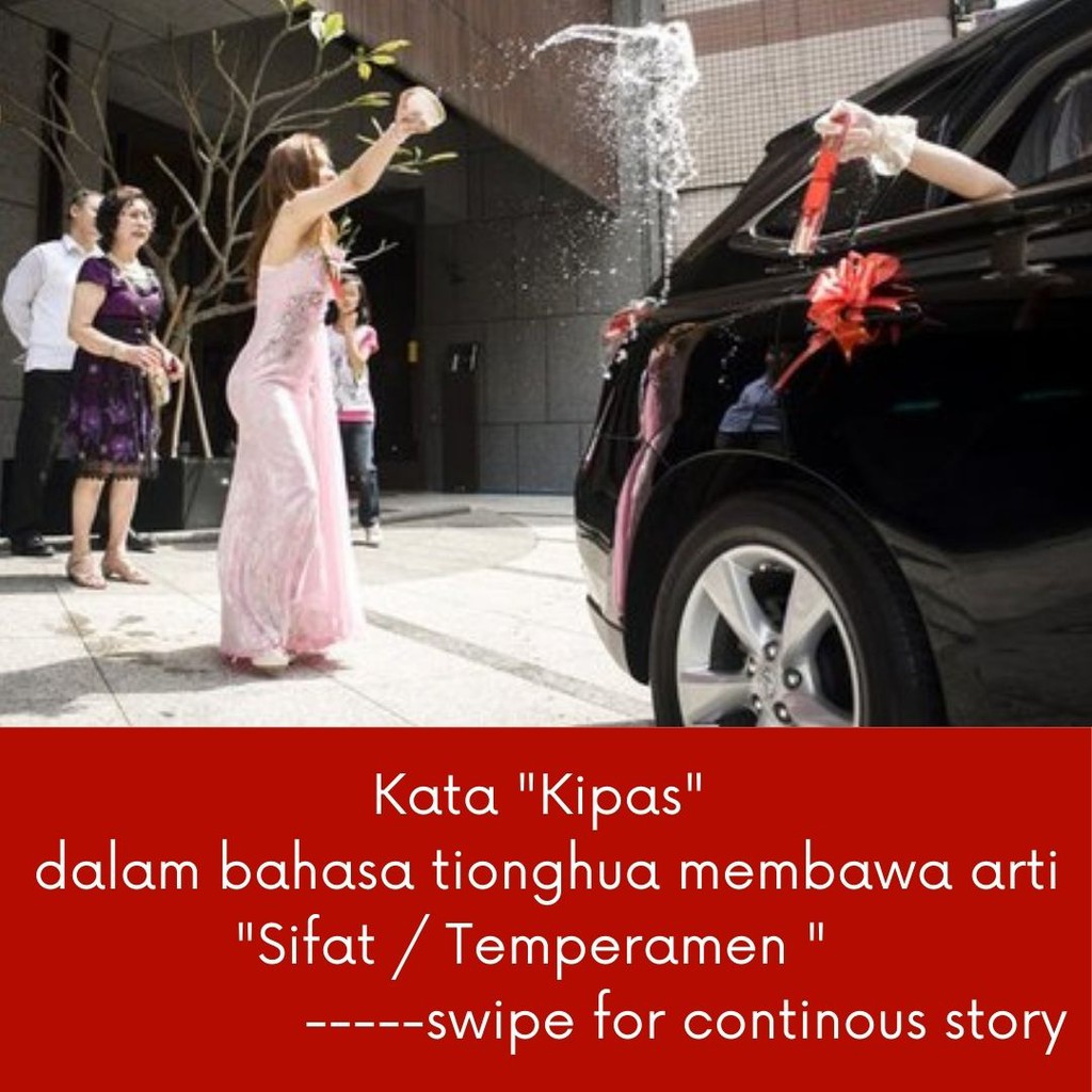 Kipas Wedding Murah Warna Merah Gold Motif Shuang Xi untuk tradisi Chinese Tionghua Buang Kipas