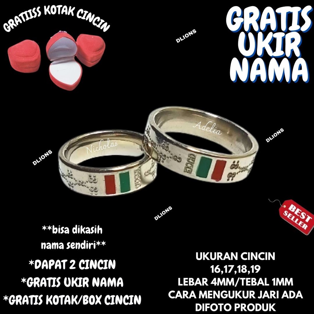 CINCIN NAMA TITANIUM,UKIR NAMA SENDIRI,GRATIS BOX,GRATIS UKIR NAMA,HARGA SUDAH UNTUK SEPASANG,CINCIN COUPLE