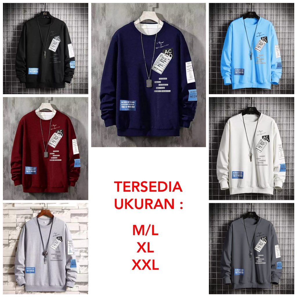 BISA COD / ALIFIO FASHION - BAJU SWEATER ACOC/ fashion pria / sweater pria / keren