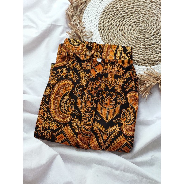 ROK JARIK WIRU BATIK SOLO JATENG BATIK COKLAT MOTIF SEMENROMO