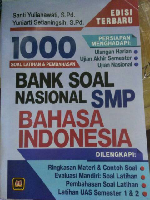 Buku 1000 Bank Soal Bahasa Indonesia Smp Kelas 7 8 9 Shopee Indonesia
