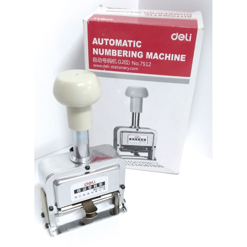 Jual MESIN NUMBERING/ AUTOMATIC NUMBERING MACHINE/ DELI 7512 Shopee