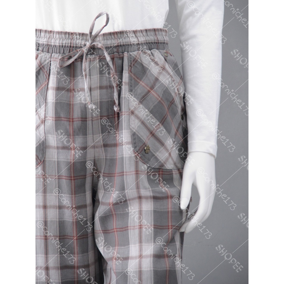 Corniche Macy Pants Kotak Grey - TP90323