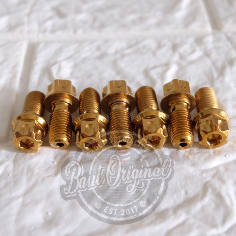 baut kaliper probolt new model gold drat kasar original thailand