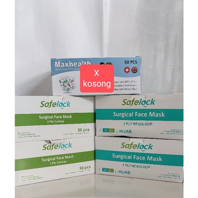 Masker medis safelock | masker earloop